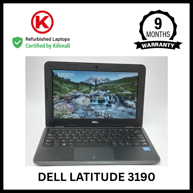 CERTIFIED BY KILIMALL | Dell Latitude 3190 Pentium 4GB RAM 128GB SSD | 11.6" Full HD Display | Windows and Office Installed | 90% Battery Health | 3+ Hours Active | 9 Months Warranty | KiliCertified