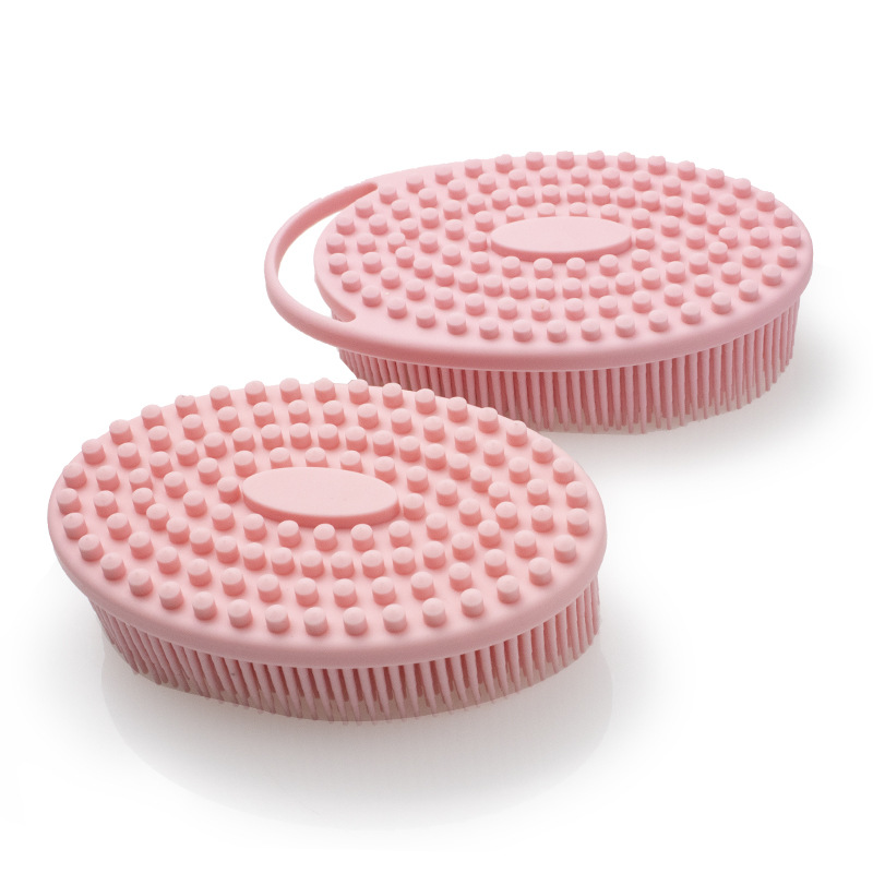 Double Sided Silicone Baby Bath Brush Soft Skin Massage Brush Kids Sensory Integration Tactile Training Brush Gentle Exfoliating Shower Brush For Newborn Toddler