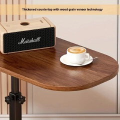 Asili C Shaped Side Table Adjustable Height End Table Modern Small Coffee Table  for Sofa Bed Bathtub Rotating Tabletop