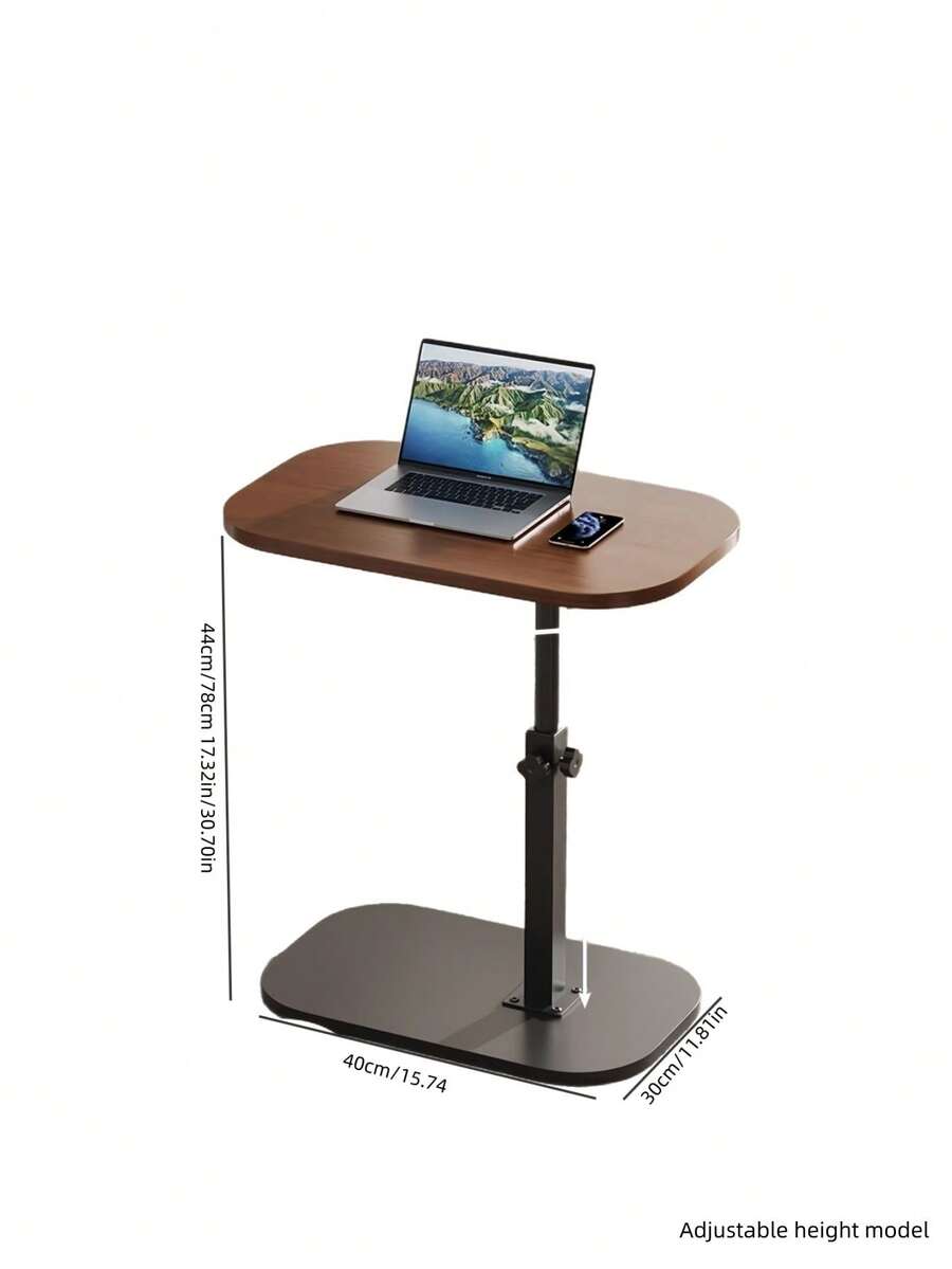 Asili C Shaped Side Table Adjustable Height End Table Modern Small Coffee Table  for Sofa Bed Bathtub Rotating Tabletop