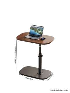 Asili C Shaped Side Table Adjustable Height End Table Modern Small Coffee Table  for Sofa Bed Bathtub Rotating Tabletop