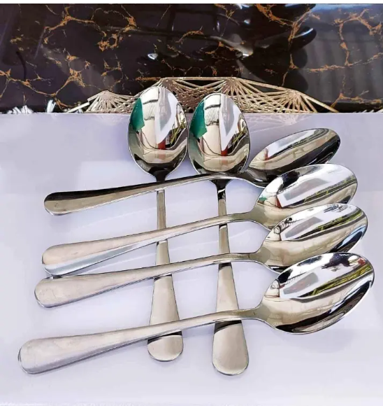 12-Piece Stainless Steel Dinner Spoon Set – Durable, Rust-Resistant Cutlery for Home, Restaurants, or Events