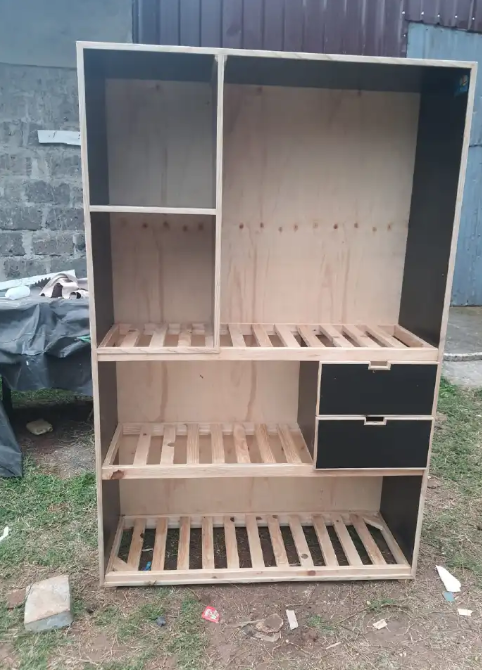 HIGH QUALITY Hommy WOODEN wardrobe large collective locker clothing manager portable wardrobe