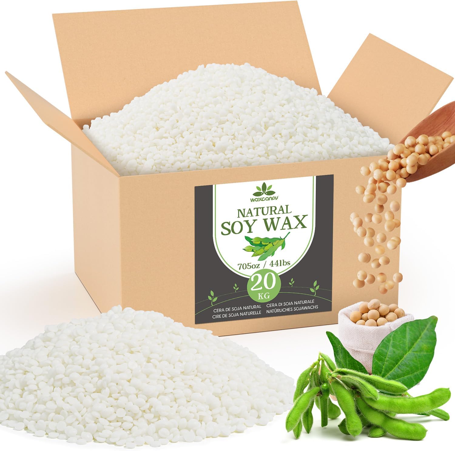 Soy Wax Pellets for Candle Making – Premium Natural Wax for Clean Burning Scented Candles, Wax Melts, Container Candles, DIY Crafts and Professional Candle Production