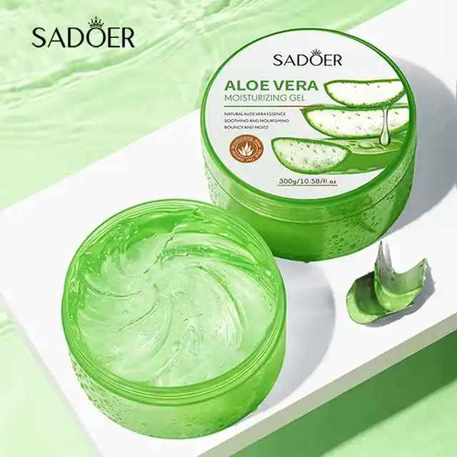 Aloe Vera Gel Natural Snail Face Cream Deep Moisturize Hydration Revitalize Emolliency Smoothing Brighten Care Cream Skin Care Products 300g - SADOER