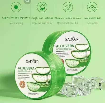 Aloe Vera Gel Natural Snail Face Cream Deep Moisturize Hydration Revitalize Emolliency Smoothing Brighten Care Cream Skin Care Products 300g - SADOER