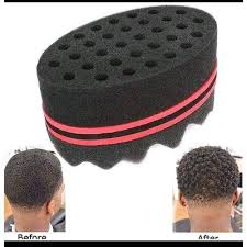 Hair Twist Sponge Brush: Two Sides Dread Dreading Wave Twisting Foam Afro Barber Curl Sponge for Women and Men, Boys and Girls, Small and Big Holes