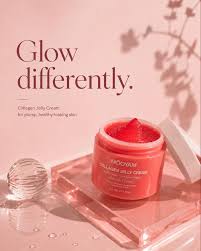 Mooyam Collagen Jelly Cream Glowing Lightening Face Cream Lotion Moisturizing Niacinamide Collagen Jelly Cream Pink Hydrolyzed Soluble Collagen Skin Revitaliser, Nourishing, Lightening, Firming