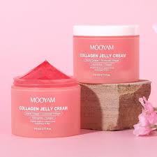 Mooyam Collagen Jelly Cream Glowing Lightening Face Cream Lotion Moisturizing Niacinamide Collagen Jelly Cream Pink Hydrolyzed Soluble Collagen Skin Revitaliser, Nourishing, Lightening, Firming