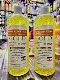Pure Egyptian Gold Whitening Shower Cream Gel 1000ml Kojic Acid Glutathione Exfoliating Body Wash for Clean, Soft, Smooth, Radiant-Looking Skin Daily Bath and Shower Care