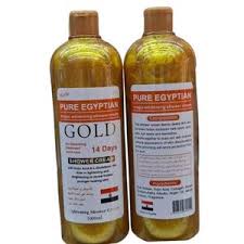 Pure Egyptian Gold Whitening Shower Cream Gel 1000ml Kojic Acid Glutathione Exfoliating Body Wash for Clean, Soft, Smooth, Radiant-Looking Skin Daily Bath and Shower Care