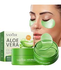 SADOER Aloe Vera Eye Mask, 60 PCS Under Eye Patches for Dark Circles & Puffiness, Aloe Collagen Soothing Eye Mask Reduces Eye Bags & Wrinkles, Firm Eye Skin - Pure Natural Material Extraction 30 Pairs