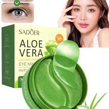 SADOER Aloe Vera Eye Mask, 60 PCS Under Eye Patches for Dark Circles & Puffiness, Aloe Collagen Soothing Eye Mask Reduces Eye Bags & Wrinkles, Firm Eye Skin - Pure Natural Material Extraction 30 Pairs