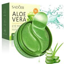 SADOER Aloe Vera Eye Mask, 60 PCS Under Eye Patches for Dark Circles & Puffiness, Aloe Collagen Soothing Eye Mask Reduces Eye Bags & Wrinkles, Firm Eye Skin - Pure Natural Material Extraction 30 Pairs