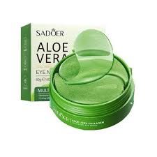 SADOER Aloe Vera Eye Mask, 60 PCS Under Eye Patches for Dark Circles & Puffiness, Aloe Collagen Soothing Eye Mask Reduces Eye Bags & Wrinkles, Firm Eye Skin - Pure Natural Material Extraction 30 Pairs