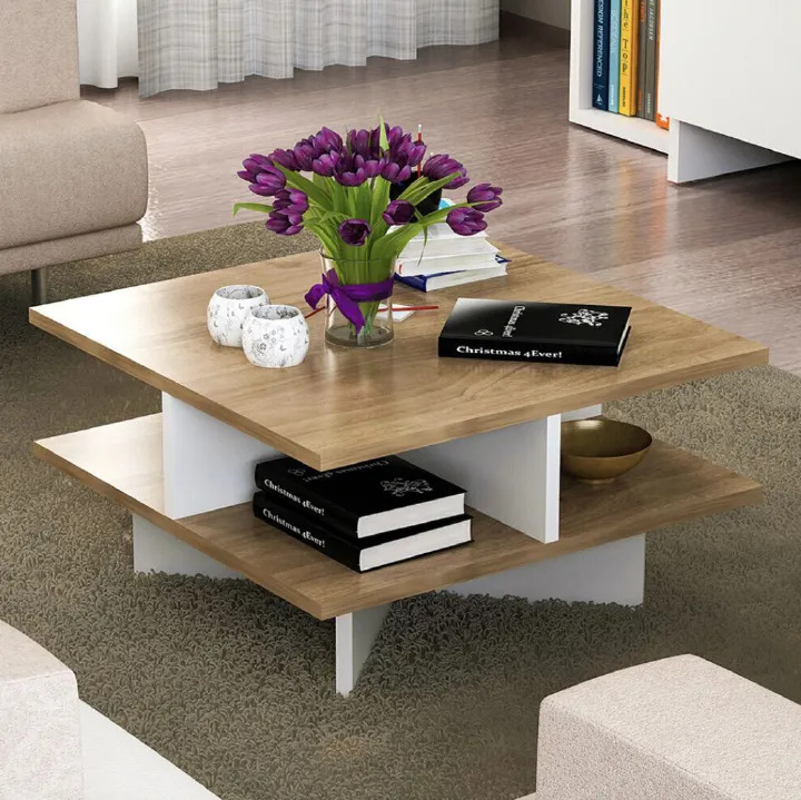 HAMILTON (BROWN &white)Modern Design Coffee Table With Storage