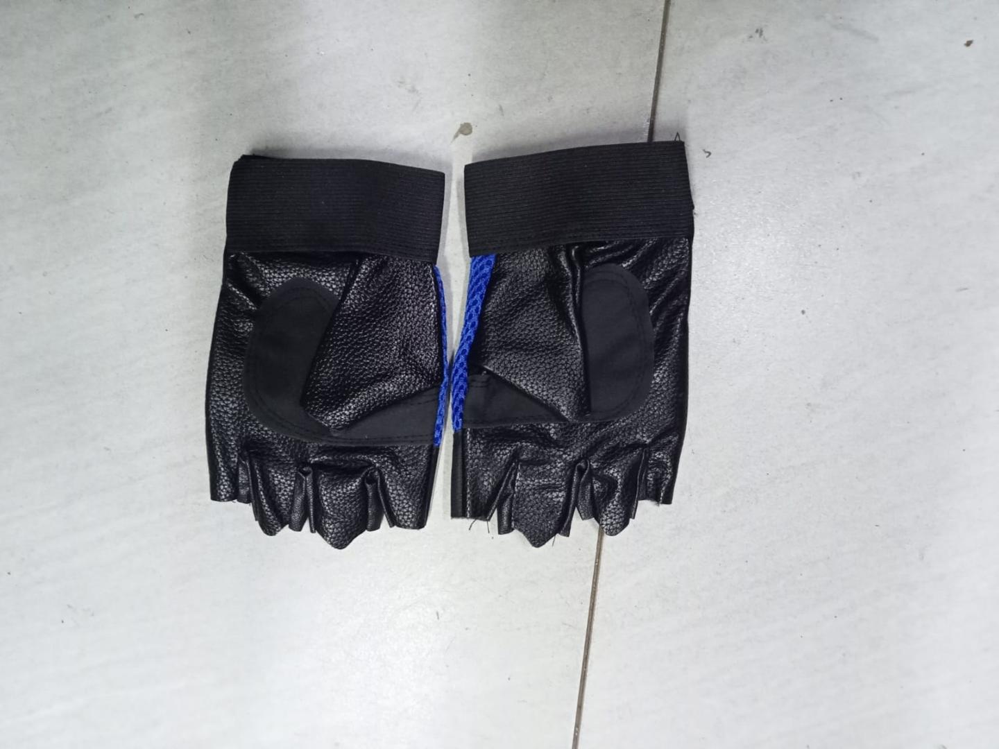 Universal Half Finger Gloves 1 Pair Nonslip Safety Gear Mesh Design Breathable Sport Cycling Motorbike Bike Motorcycle Riding Racing Unisex Tactical Light with Reflective Strip BLACK BLUE RED Summer
