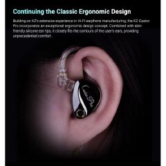 KZ CASTOR PRO (IMPROVED BASS) DUAL DYNAMIC DRIVER IEM WIRED EARPHONES IN-EAR STAGE MONITORS WITH NO MIC AND WITH CLEAR DEEP BASS,TUNABLE AUDIO SYSTEM,FOR MUSICIANS AND GAMERS.
