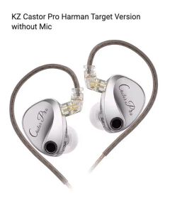 KZ CASTOR PRO HARMAN TARGET DUAL DYNAMIC DRIVER IEM WIRED EARPHONES IN-EAR STAGE MONITORS WITH NO MIC AND WITH CLEAR DEEP BASS,TUNABLE AUDIO SYSTEM,