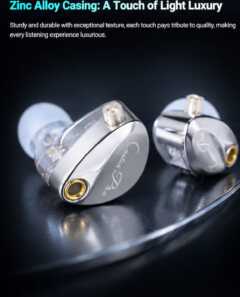 KZ CASTOR PRO HARMAN TARGET DUAL DYNAMIC DRIVER IEM WIRED EARPHONES IN-EAR STAGE MONITORS WITH NO MIC AND WITH CLEAR DEEP BASS,TUNABLE AUDIO SYSTEM,