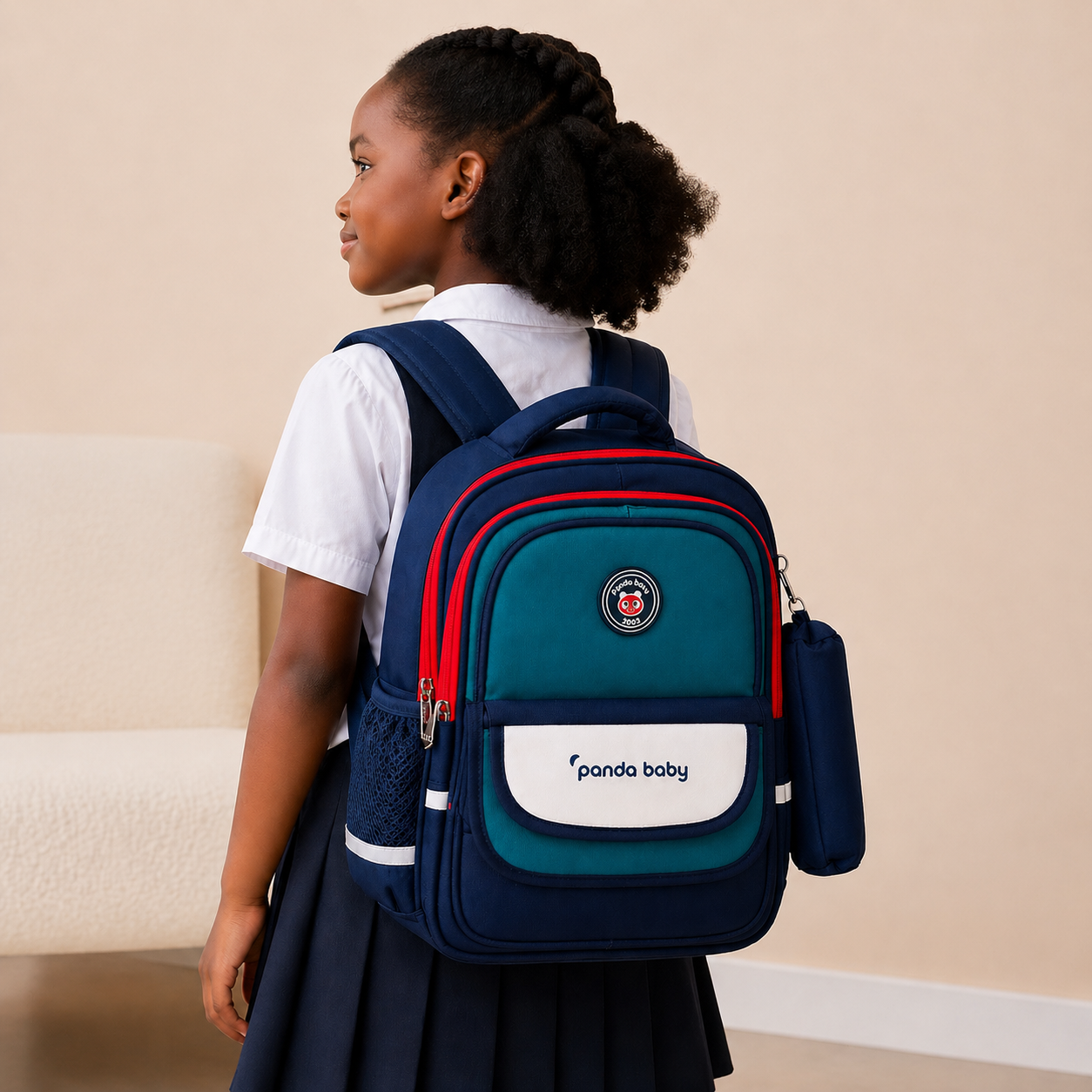 Kids School Backpack / School bag  Set (Bag + Pencil Case) – Durable with Bottle Pocket, Ages 3–7 years
