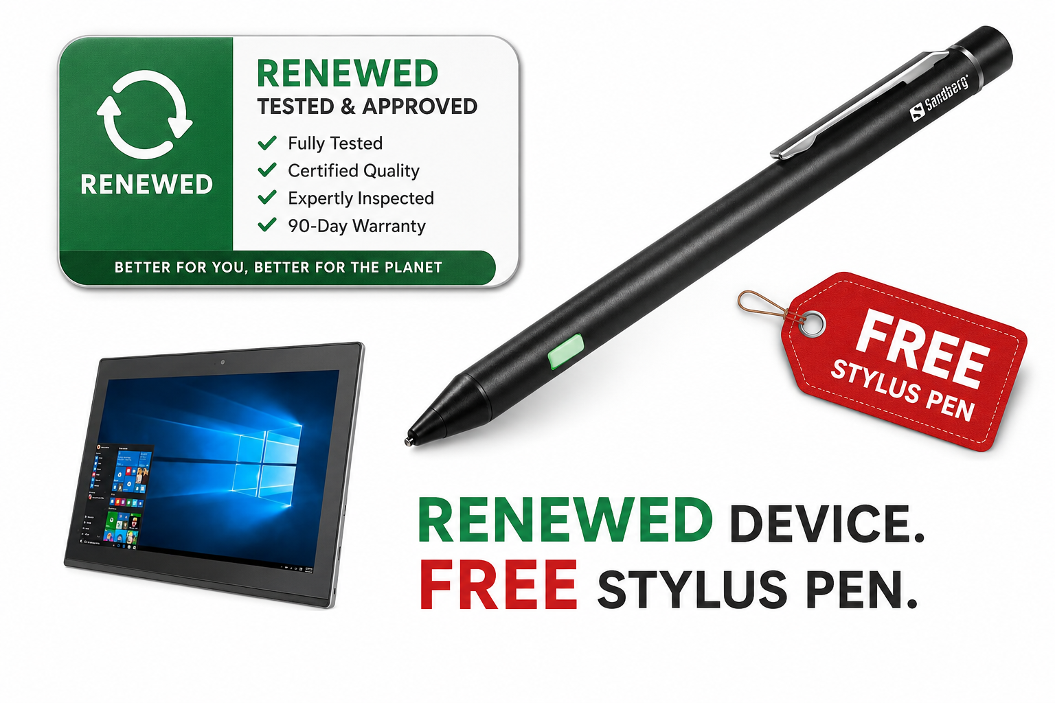 {free tablet stand }Refurbished Lenovo Miix320-101CR IdeaPad Tablet Intel ATOM x5-Z8350 4GB Ram 128GB SSD Storage 10.1'' INCH Windows 10, Office 2016 , Windows 10, Type c port , Memory card slot