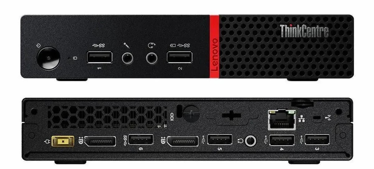refurbished mini desktop Lenovo M715Q Micro PC DESKTOP with AMD PRO series, up to AMD Ryzen 5 PRO 2400GE, 8GB RAM, 256GB SSD, Windows 11 Pro 64-bit,office 2019.