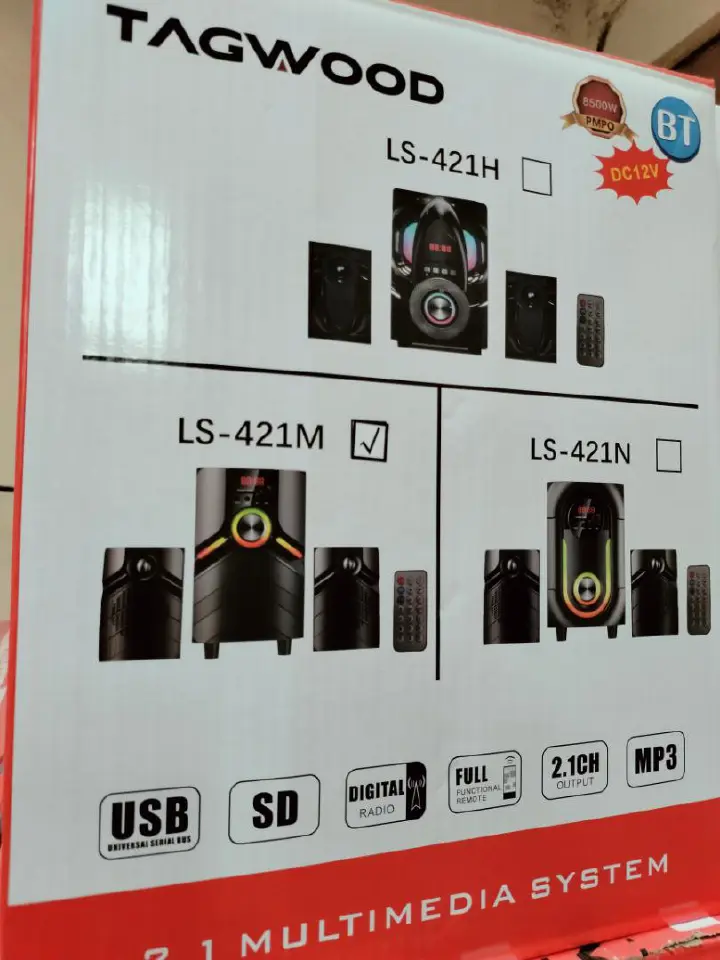 TAGWOOD LS-421M 2.1CH 8500W WOOFER Home Audio SPEAKER BLUETOOTH/FM/SB/USB Subwoofer Speaker System