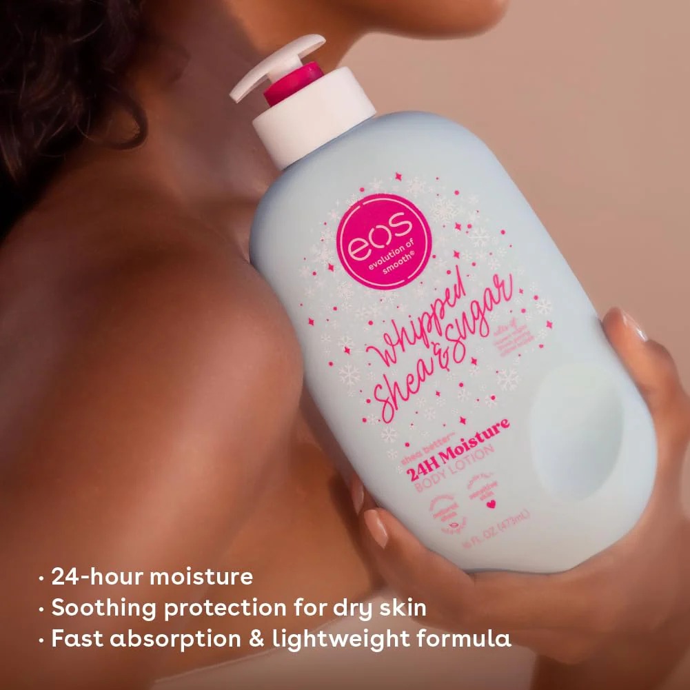 Eos Whipped Shea & Sugar Body Lotion for hydration ,smooth skin & brightening 473ml