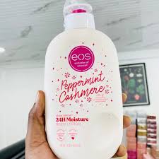 Eos Peppermint Cashmere Extreme Glowing Body Lotion a luxurious, deeply hydrating moisturizer designed to soften, smooth, and enhance your skin’s natural glow