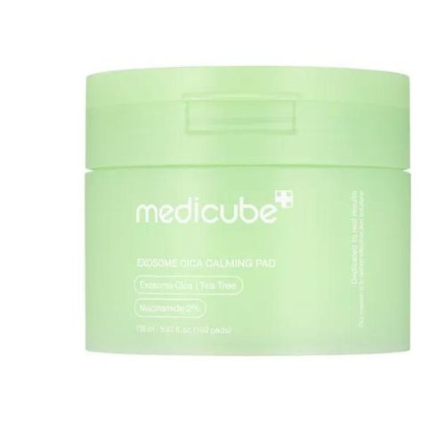 Medicube Exosome CICA Tea Tree Calming Toner Pads for Sensitive Skin with Centella Asiatica Help Reduce Redness & breakouts. Low-irritating & Hydrating Daily Care, Korean Skincare, Vegan (100 Pads)