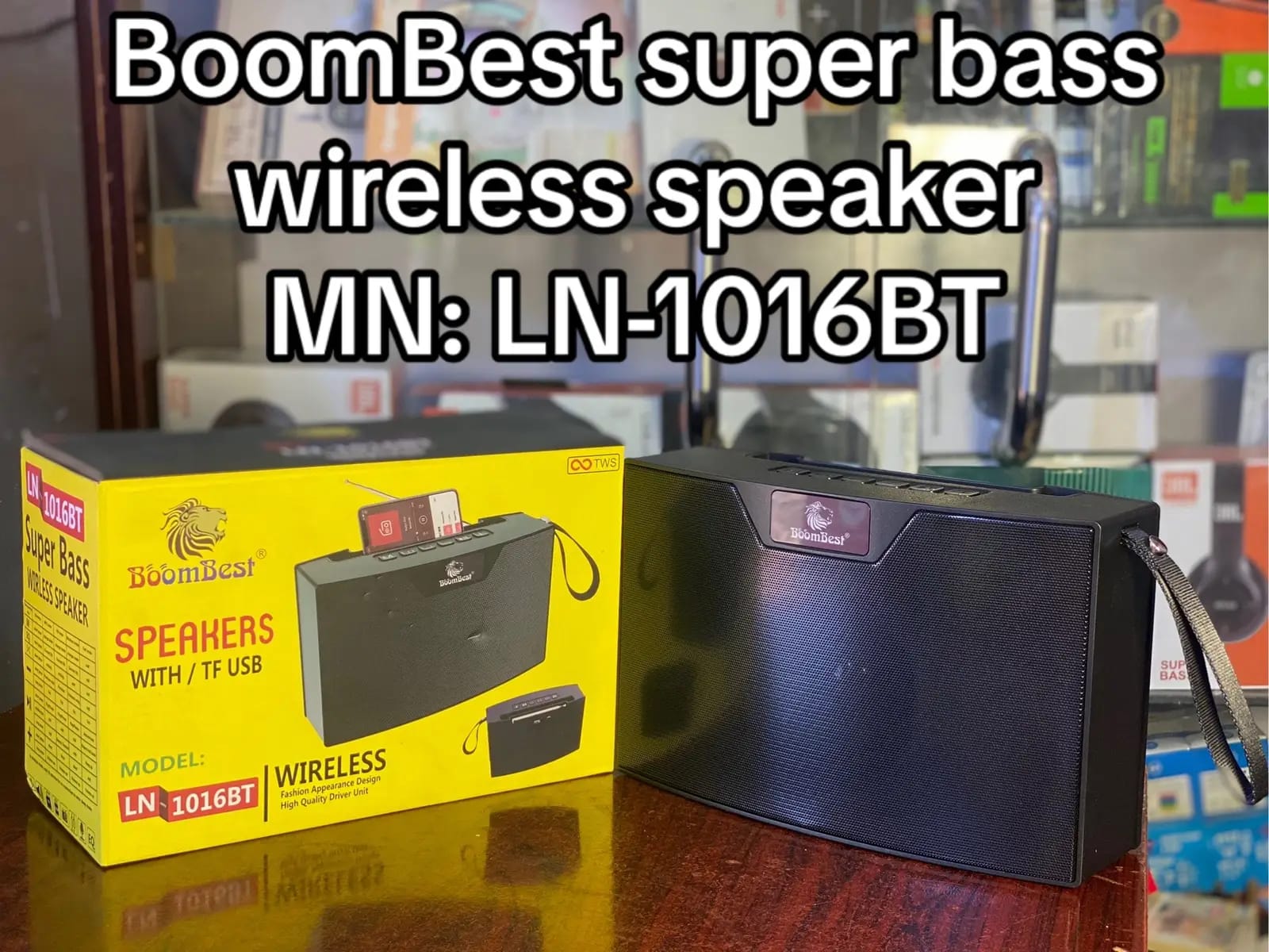 BoomBest LN-1016BT Wireless Bluetooth Speaker – Portable 10W Sound, Built-In FM Radio, USB/TF/AUX Playback, Long Battery Life