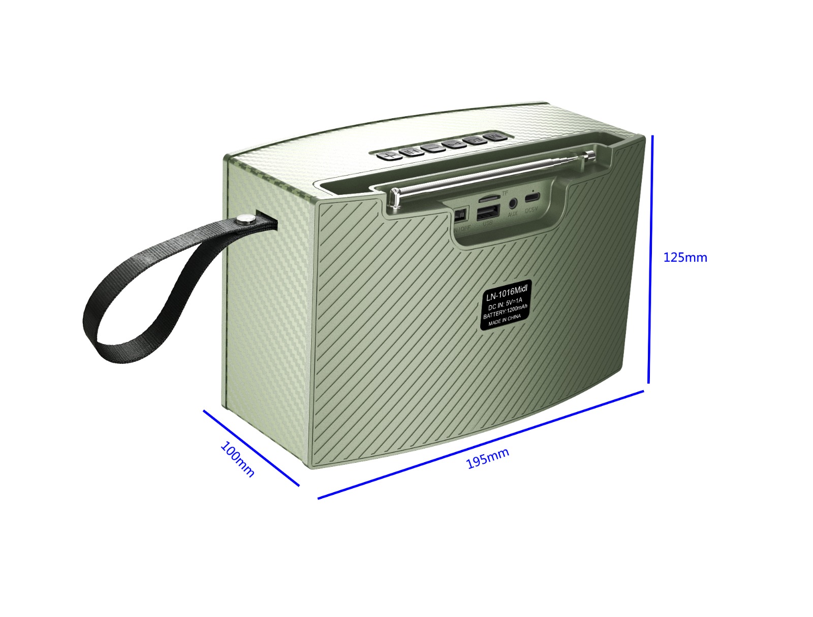 BoomBest LN-1016BT Wireless Bluetooth Speaker – Portable 10W Sound, Built-In FM Radio, USB/TF/AUX Playback, Long Battery Life