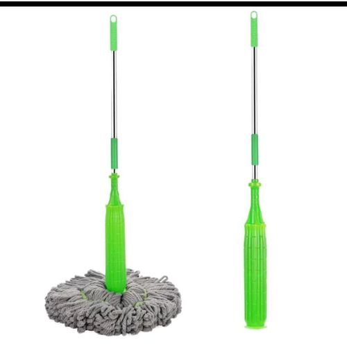 Bamboo Fibre Self-Wringing Twist Mop & Microfiber Mop Head – Floor Cleaning BIG SIZE New upgrade 144cm pocket wringing mop