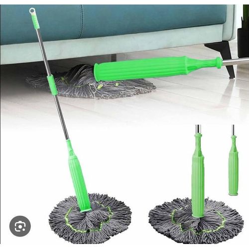 Bamboo Fibre Self-Wringing Twist Mop & Microfiber Mop Head – Floor Cleaning BIG SIZE New upgrade 144cm pocket wringing mop