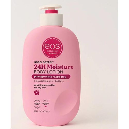 Eos Shea Better Body Lotion Pomegranate Raspberry, 24-Hour Moisture Skin Care, Lightweight & Non-Greasy, Natural Shea, Vegan-473ml