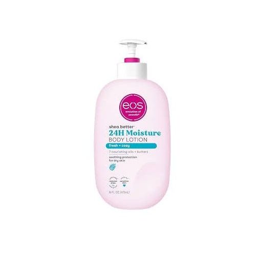 Eos Shea Better Body Lotion, Fresh & Cozy, 24-Hour Moisture Skin Care, Lightweight & Non-Greasy, Natural Shea, Vegan 473ml