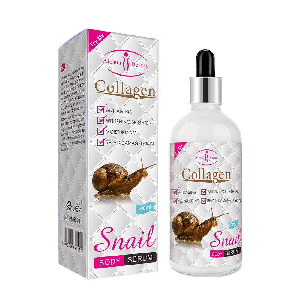 Aichun Beauty Snail Body Serum Deep Moisturizing Repair Soothes Skin Dilutes Spots Collagen Body Whitening Serum