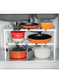 Expandable Stainless Steel Under Sink Organizer Rack with Adjustable Height, Double-Layer Storage Shelves for Kitchen Bathroom Cabinets, Space-Saving Cleaning Supplies and Household Essentials Organiz