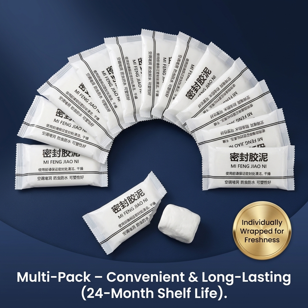 White Seal Putty, Waterproof Sealant Mastic, Duct Seal Repair Sealing Clay, Quick Mending Mud for Drain Connection, Wall Hole, Air Conditioning Hole and Sewer Pipe.