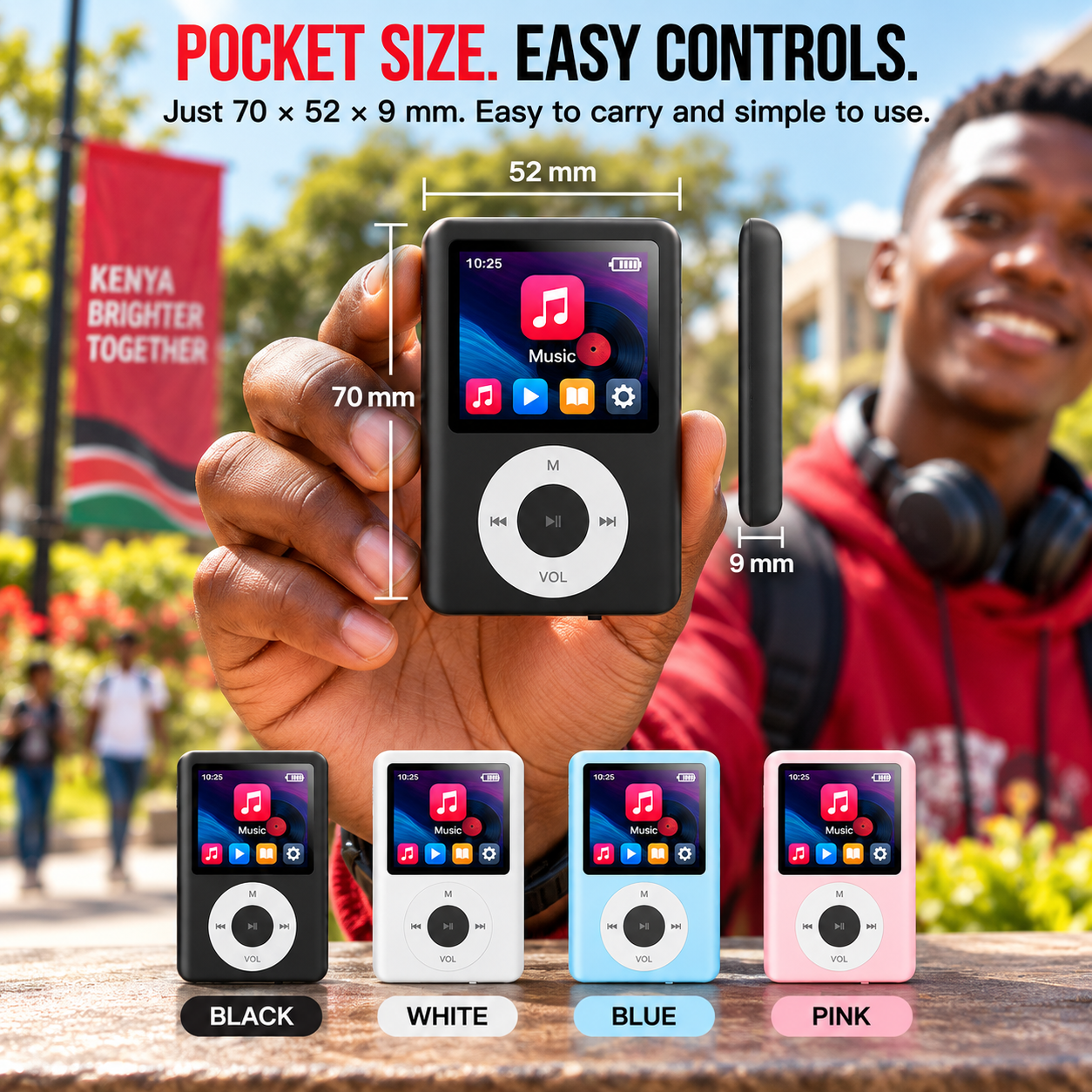 MP4 Player, MP3 Player With Bluetooth, Portable Music Player, Music Player, FM Radio, Voice Recorder, Portable MP3, E Book Reader, Mini Music MP3 Player, MP3 Bluetooth Player, Wireless MP4, Player MP4