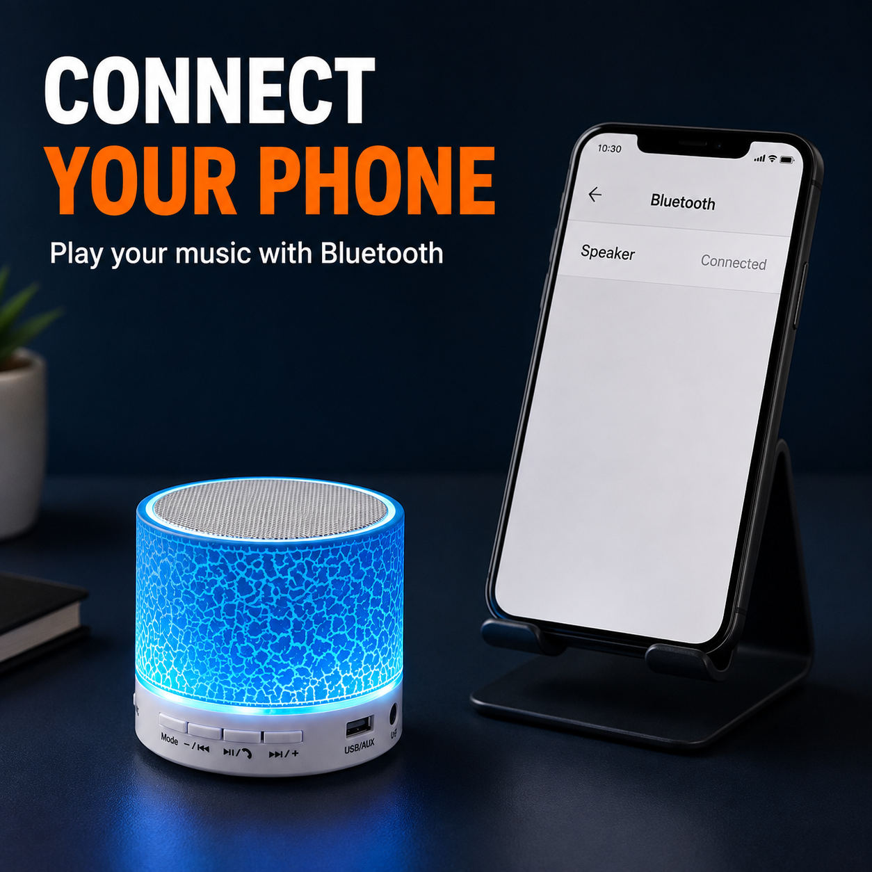Portable Bluetooth Speaker, Wireless Bluetooth Speaker, Bluetooth Speaker, FM Radio, Portable Speaker, USB Tf Aux, USB Tf Card, Mini Speaker, Stylish Compact Wireless Speaker, Wireless Compact Speaker
