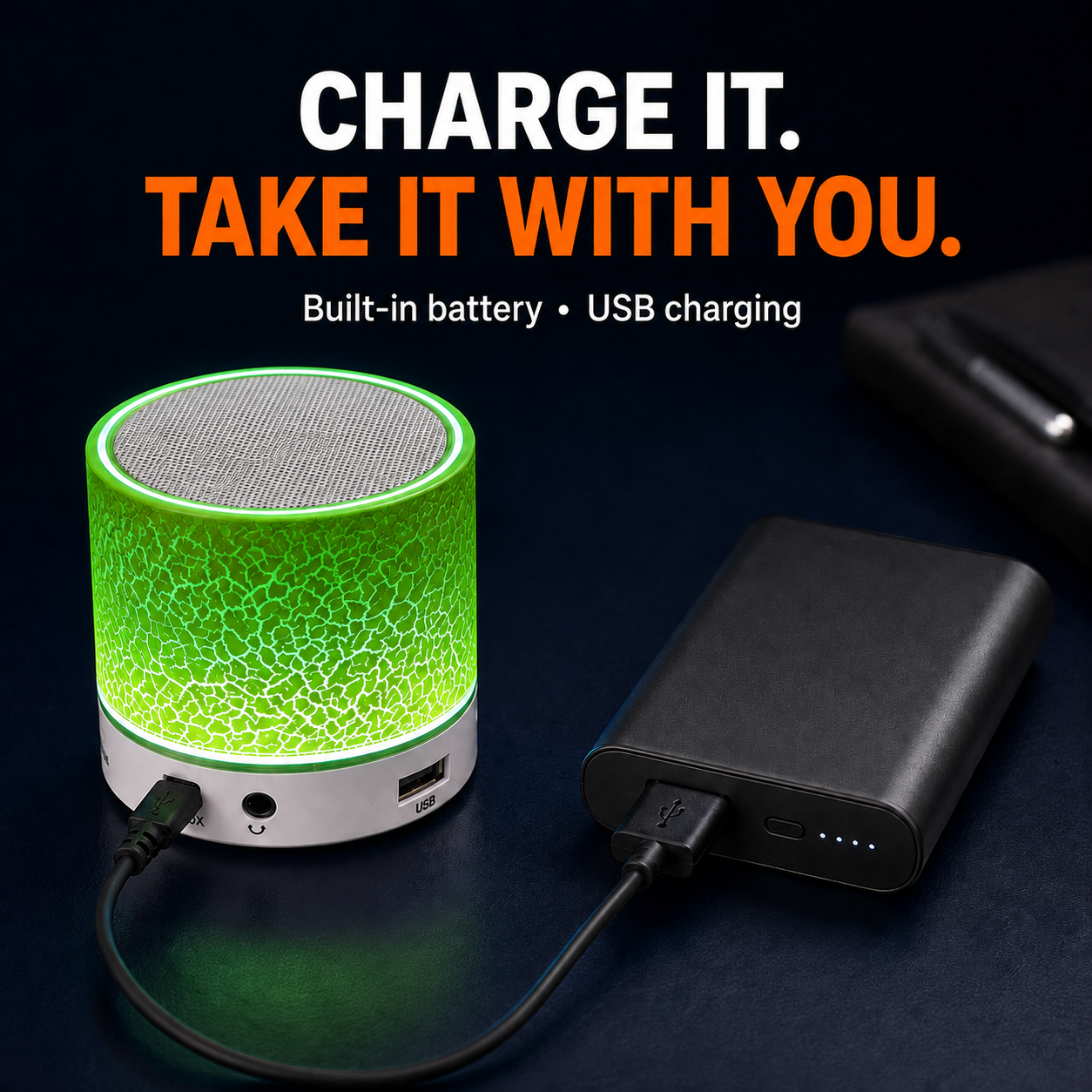Portable Bluetooth Speaker, Wireless Bluetooth Speaker, Bluetooth Speaker, FM Radio, Portable Speaker, USB Tf Aux, USB Tf Card, Mini Speaker, Stylish Compact Wireless Speaker, Wireless Compact Speaker