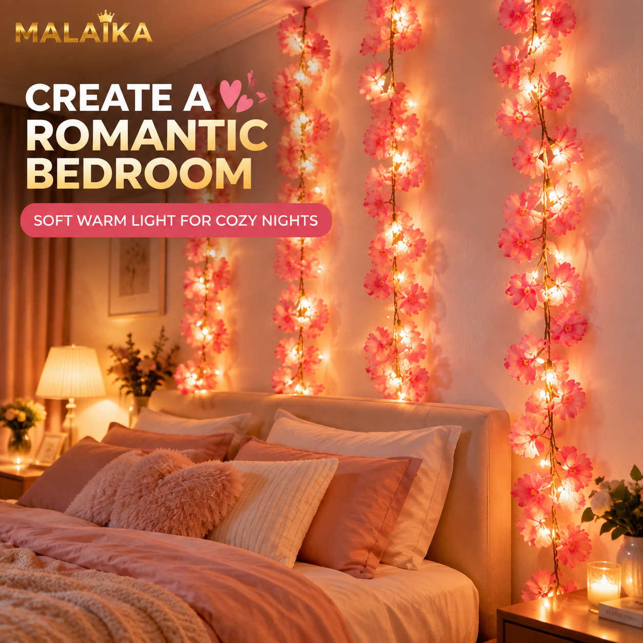 Fairy Lights, LED String Lights, Warm White Fairy Light, Waterproof Fairy Lights, Cherry Blossom Vine Light, Christmas Tree Garland Wedding Party Home Garden Bedroom Outdoor Indoor Decoration