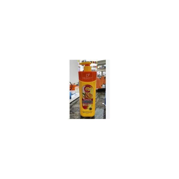 Dr Davey Turmeric Body Lotion 500ml – Moisturizing Body Lotion for Dry Skin, Uneven Looking Skin Tone, Soft Smooth Radiant Skin, Fast Absorbing Daily Body Care for Women and Men