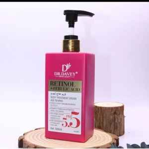 Dr Davey Retinol + Ferulic Acid Body Lotion 500ml – Moisturizing Body Lotion for Dry Skin, Uneven Looking Skin Tone, Smooth Firm Healthy Looking Skin, Daily Body Care for Women Men