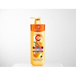 Dr Davey Turmeric Body Lotion 500ml – Moisturizing Body Lotion for Dry Skin, Uneven Looking Skin Tone, Soft Smooth Radiant Skin, Fast Absorbing Daily Body Care for Women and Men
