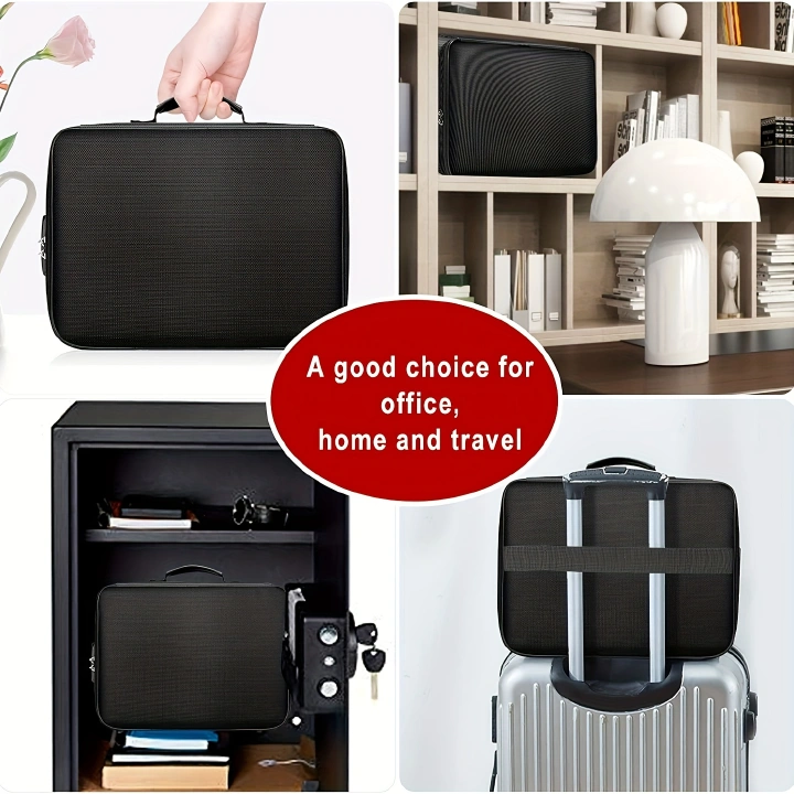 Waterproof Business Briefcase Bag Oxford Document Ipad Electronic Storage Document Organizer Pouch Handheld Tote With Combination Lock