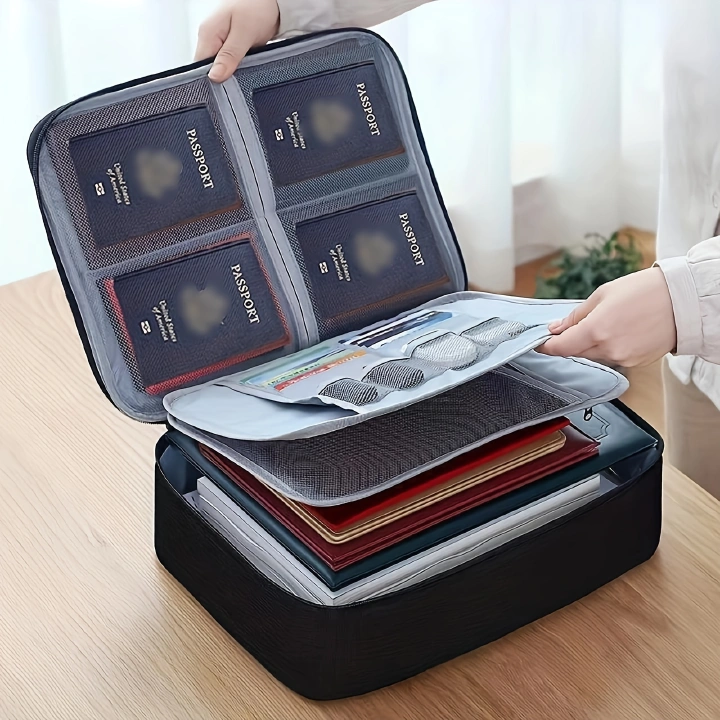 Waterproof Business Briefcase Bag Oxford Document Ipad Electronic Storage Document Organizer Pouch Handheld Tote With Combination Lock