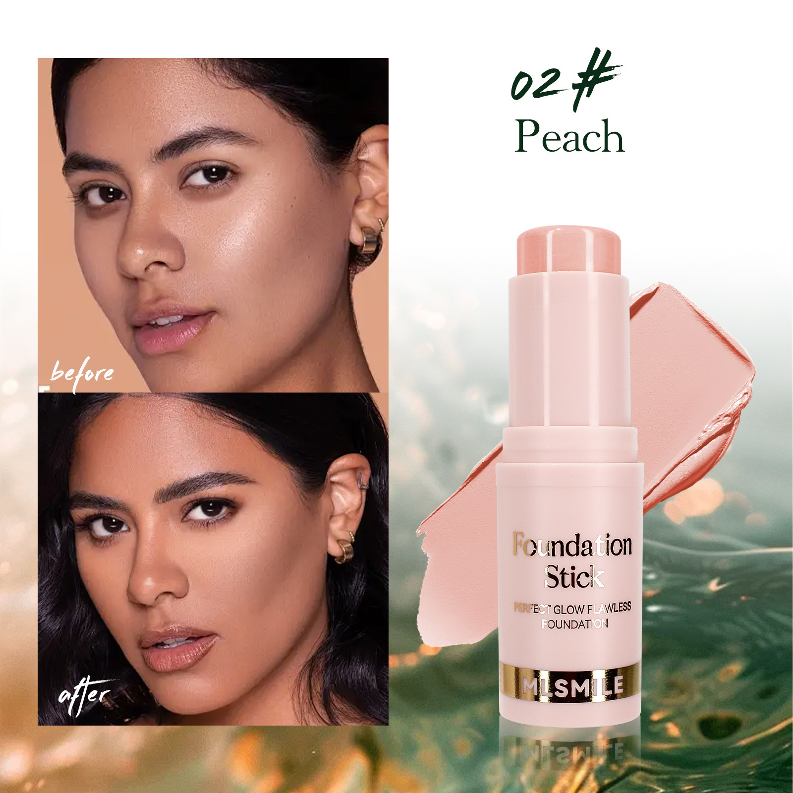 6-Color Foundation Stick Waterproof Sweat-Resistant Brightening and Contouring Concealer Stick with Lightweight Matte Finish Face Make Up Valentine’s Day Gift view 6